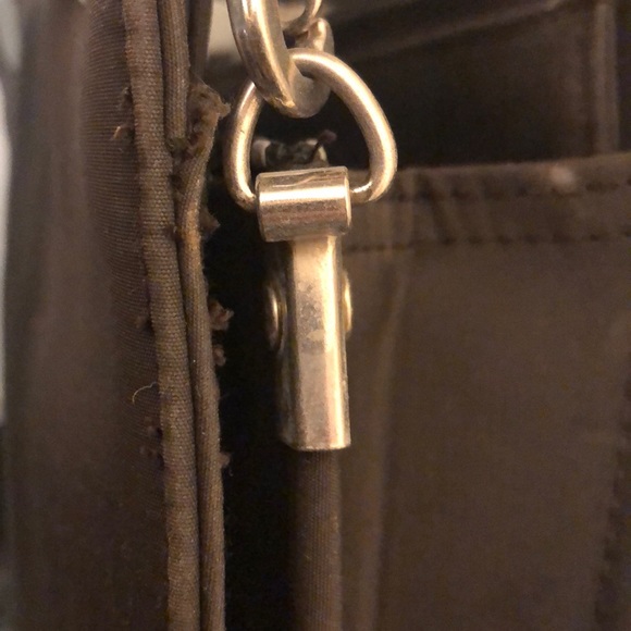 Brown  purse bag cute purse nylon with 2 handles - Picture 7 of 8